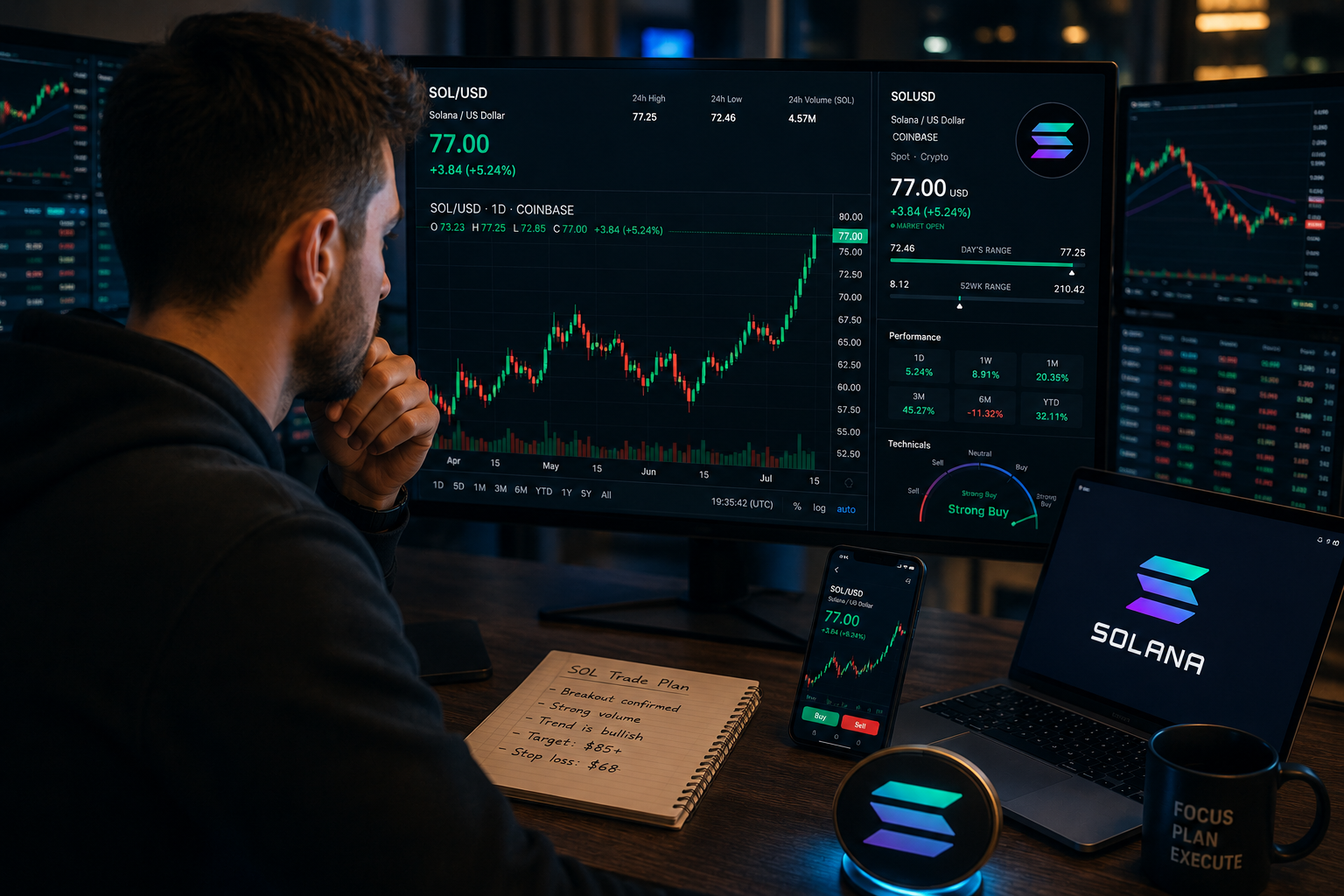 Solana reclaims the 50-day EMA as bulls target a breakout above $81.50
